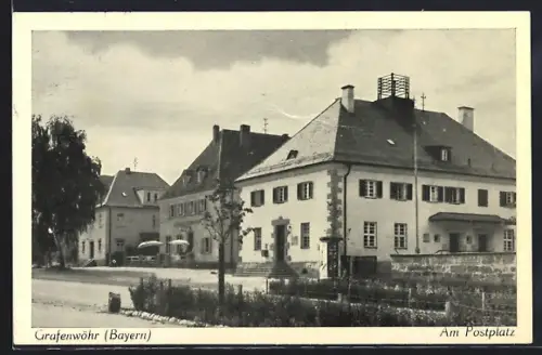AK Grafenwöhr /Bayern, Am Postplatz
