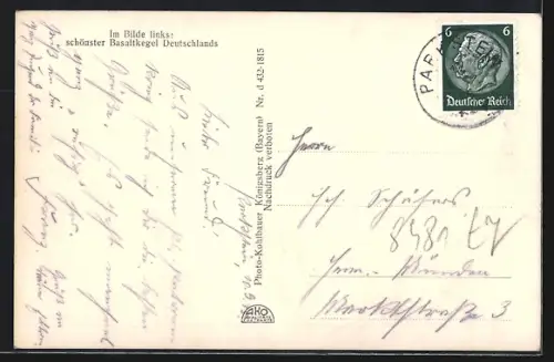 AK Parkstein /Opf., Basaltkegel