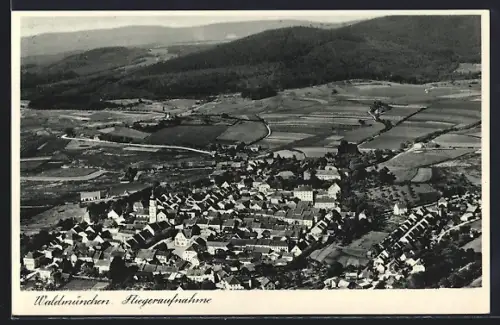 AK Waldmünchen, Fliegeraufnahme des Ortes