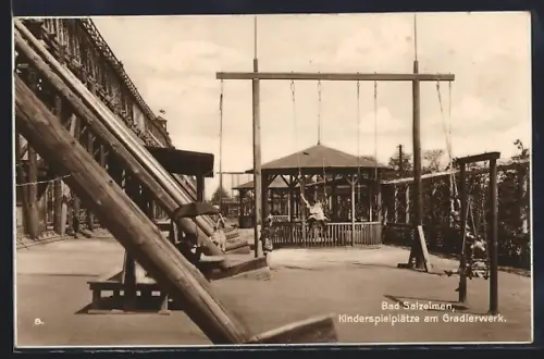 AK Bad Salzelmen, Kinderspielplätze am Gradierwerk