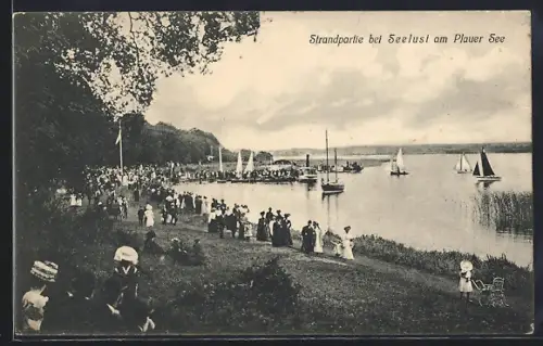 AK Plau am See, Strandpartie am Plauer See
