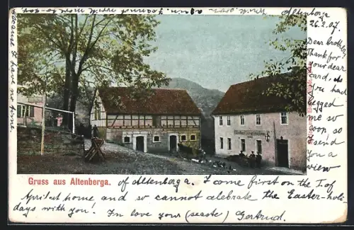 AK Altenberga, Gasthaus zum Grünen Baum