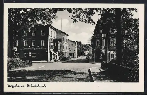 AK Sangerhausen, Konditorei und Café Kolditz in der Bahnhofstrasse
