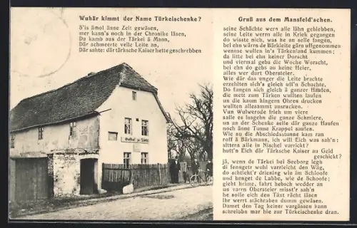 AK Mansfeld / Harz, Gasthof zur Türkei / Türkeischenke