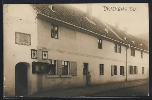 Foto-AK Drackenstedt, König. Preuss. Standesamt, Fassade