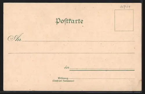 Lithographie Burrweiler, Gasthaus zur Krone v. Hellmann, Totalansicht
