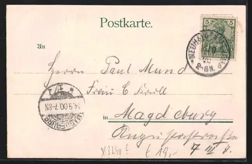 Lithographie Planken, Restaurant z. Waldhaus mit Vergnügungsplatz unter den Eichen