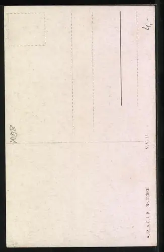 AK Schwarzes Rassepferd vor einer Backsteinwand