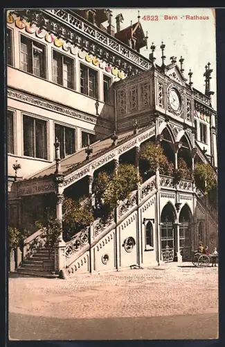AK Bern, Rathaus, Teilansicht