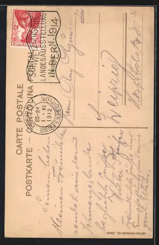 AK Bern, Rathaus, Teilansicht