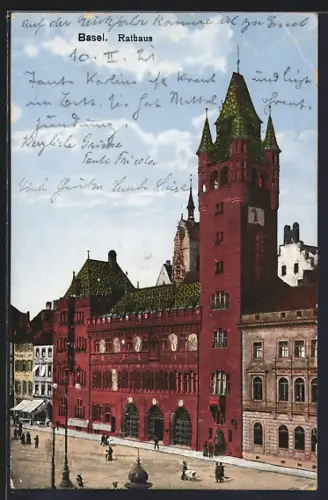 AK Basel, Rathaus, Totalansicht