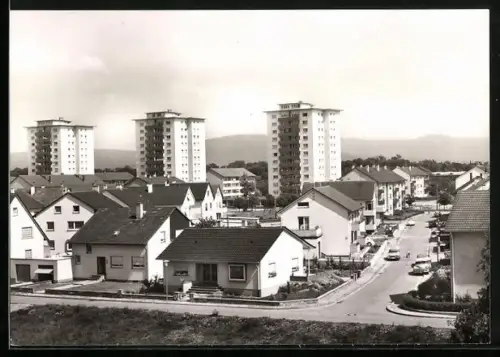 AK Rastatt i. B., Hochhäuser an der Danziger Strasse