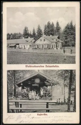 AK Deisenhofen / Oberhaching, Restaurant im Wald, Gasthaus Kugler-Alm