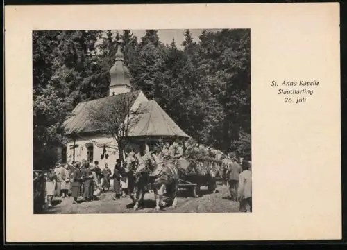 AK Sauerlach-Staucharting, Die St. Anna-Kapelle beim St. Anna-Fest am 26. Juli
