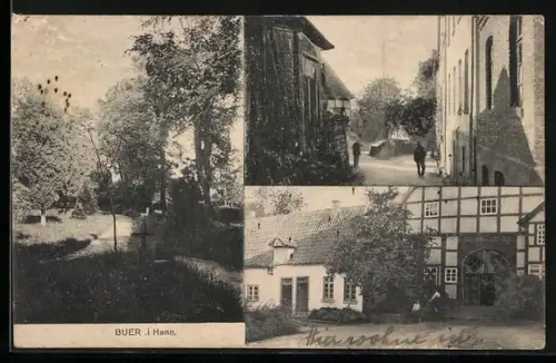 AK Buer / Osnabrück, Strassenpartie, Alte Häuser
