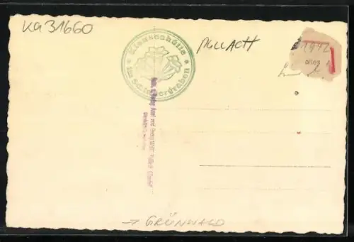 AK Grünwald /Isartal, Gasthaus Klausenhütte mit Aussenbewirtung
