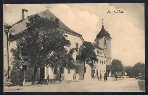 AK Neufelden, Ortspartie mit Kirche