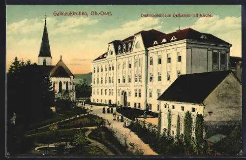 AK Gallneukirchen /O.-Ö., Diakonissenhaus Bethanien mit Kirche u. Anlage aus der Vogelschau