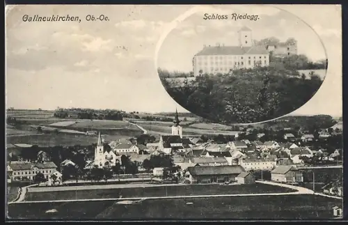 AK Gallneukirchen, Schloss Riedegg, Gesamtansicht