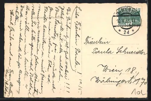 Foto-AK Wien, Rudolfinerhaus mit parkendem Auto