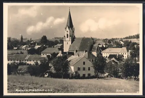 AK Ried i. d. Riedmark, Teilansicht mit Kirche