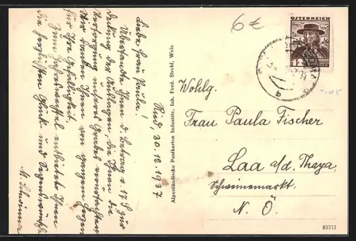 AK Ried i. d. Riedmark, Teilansicht mit Kirche