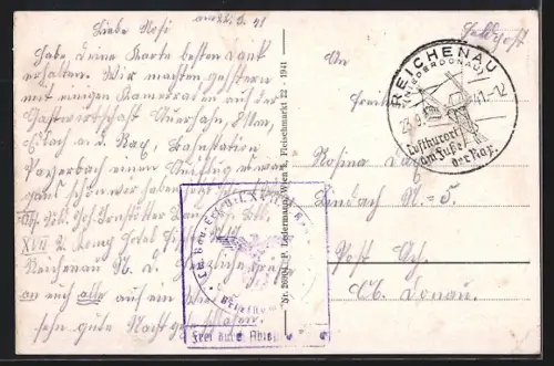 AK Edlach a. d. Rax, Gasthaus Auerhahn mit Bergpanorama