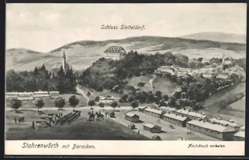 AK Stahrenwörth, Schloss Stetteldorf und Baracken