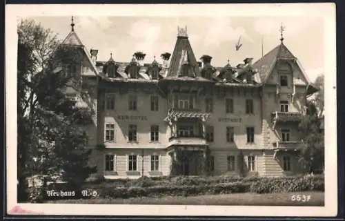 AK Neuhaus /N.-D., Kur-Hotel Stefanie im Sonnenschein