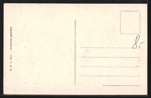 AK Hirschbach /Ob.-Oest, Teilansicht mit Kirche