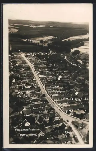 AK Weppersdorf /N. D., Gesamtansicht vom Flugzeug aus