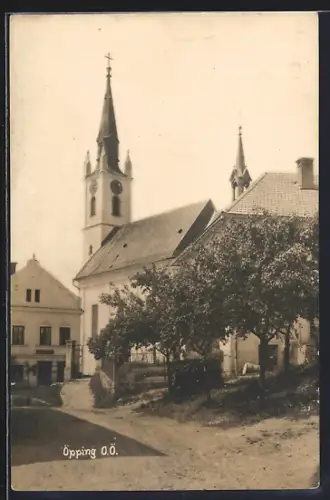 AK Oepping, Ortspartie mit Kirche