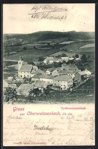 AK Oberweissenbach /Ob.-Oe., Blick auf Vorderweissenbach