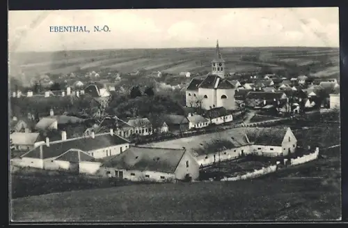 AK Ebenthal /N.-Ö., Ortsansicht von der Weide aus