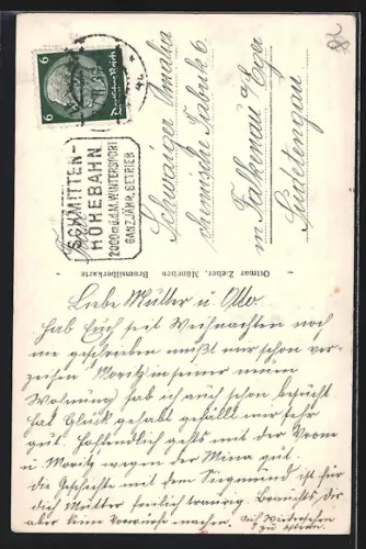 AK Kaprun, Teilansicht mit Kirche und Kitzsteinhorn