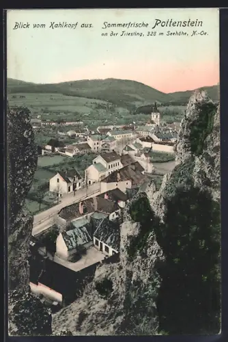 AK Pottenstein an der Triesting, Blick vom Kahlkopf aus