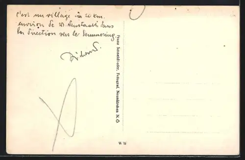 AK Pottschach, Ortsansicht von der Feldflur aus