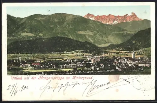 AK Villach, Gesamtansicht mit Mangartgruppe