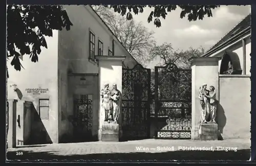 AK Wien, Schloss / Jugendgästehaus Pötzleinsdorf, Eingang