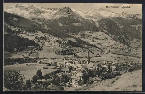 AK Hofgastein, Gesamtansicht mit Bergpanorama