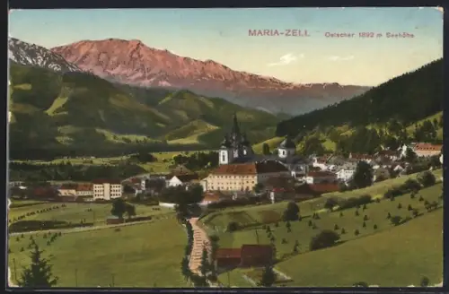 AK Maria-Zell, Ortsansicht mit Oetscher