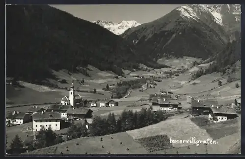 AK Innervillgraten, Ortsansicht mit Bergpanorama