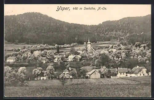 AK Ysper, Ortsansicht mit Kirche