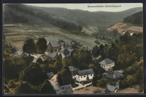 AK Christofsgrund, Ortsansicht aus der Vogelschau