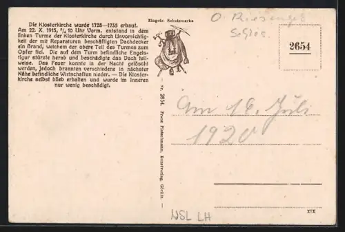 AK Grüssau, Josefskirche und Cistercienser-Klosterkirche