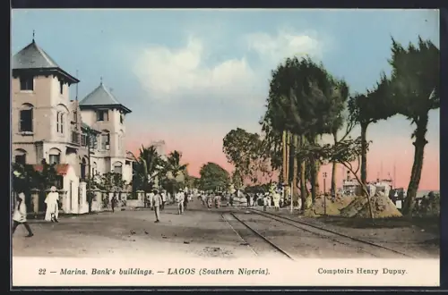 AK Lagos /Southern Nigeria, Marina, Bank`s buildings