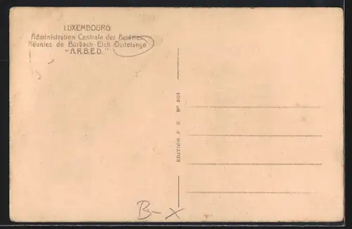 AK Düdelingen, Administration Centrale des Acieres Réunies de Burbach-Eich