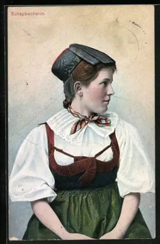 AK Schapbach, Junges Mädchen in Schwarzwälder Tracht