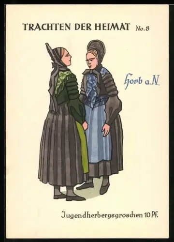 Künstler-AK Horb a. N., Trachten der Heimat