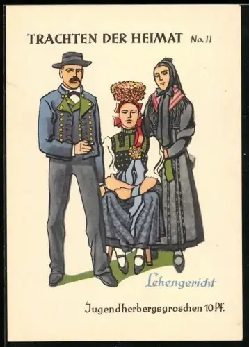 AK Lehengericht, Trachten der Heimat, Schwarzwälder Tracht
